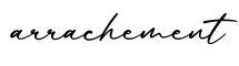 单词arrachement书写