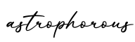 单词astrophorous书写