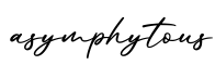 单词asymphytous书写