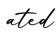单词ated书写