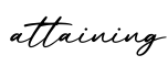 单词attaining书写