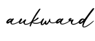单词aukward书写