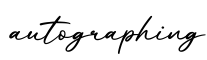 单词autographing书写
