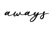单词aways书写
