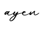 单词ayen书写