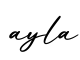 单词ayla书写
