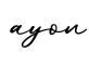 单词ayon书写