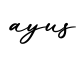 单词ayus书写