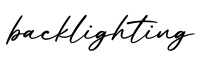 单词backlighting书写