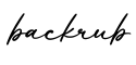 单词backrub书写