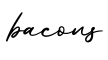 单词bacons书写
