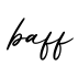 单词baff书写