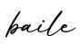 单词baile书写