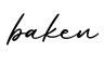 单词baken书写