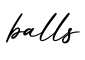 单词balls书写