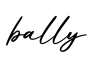单词bally书写