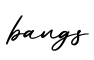 单词bangs书写
