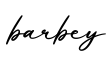 单词barbey书写