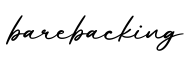 单词barebacking书写