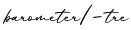 单词barometer/-tre书写
