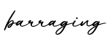 单词barraging书写