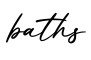 单词baths书写