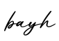 单词bayh书写