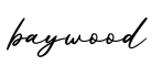 单词baywood书写
