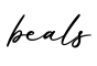 单词beals书写