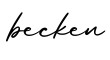 单词becken书写