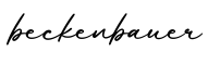 单词beckenbauer书写