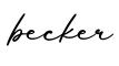 单词becker书写