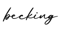 单词becking书写