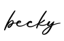 单词becky书写