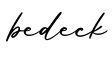 单词bedeck书写