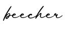 单词beecher书写