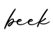 单词beek书写