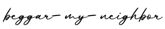 单词beggar-my-neighbor书写