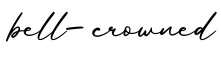 单词bell-crowned书写