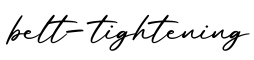 单词belt-tightening书写