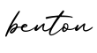 单词benton书写