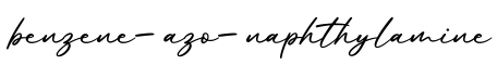 单词benzene-azo-naphthylamine书写