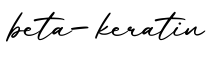 单词beta-keratin书写