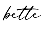 单词bette书写