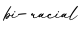 单词bi-racial书写