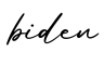 单词biden书写