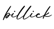 单词billick书写