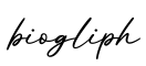 单词biogliph书写