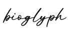 单词bioglyph书写