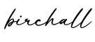 单词birchall书写